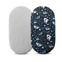 Sábana ajustable de muselina para bebé – cuna color sólido suave