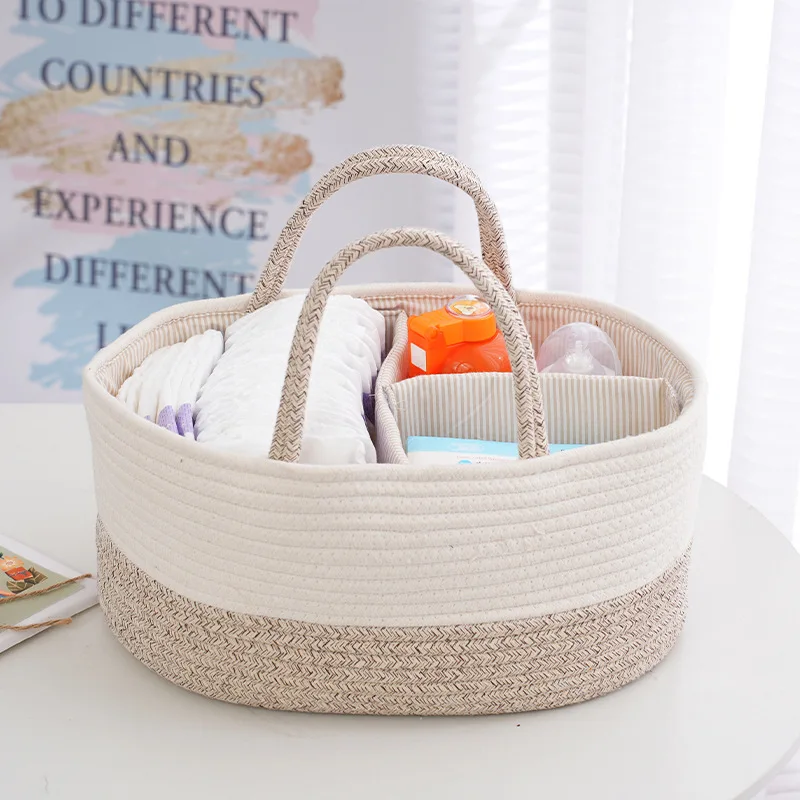 PANGDUBE Organizador de pañales plegable – Bolsa portátil de algodón - imagen 4