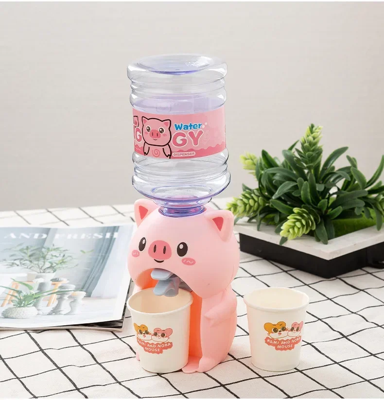 Mini juguete dispensador de agua cerdito simulación para niños - imagen 3