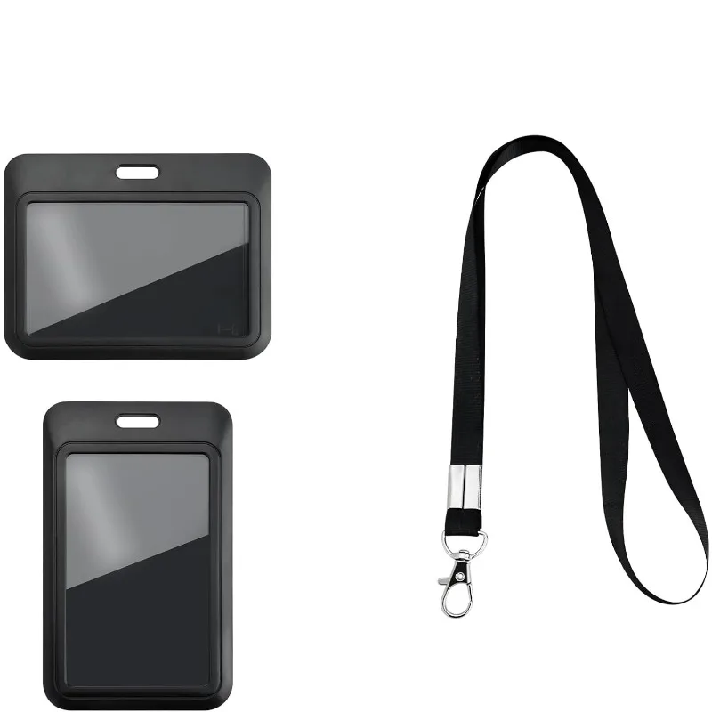 Portatarjetas con cordón negro para identificación y carnet - imagen 2