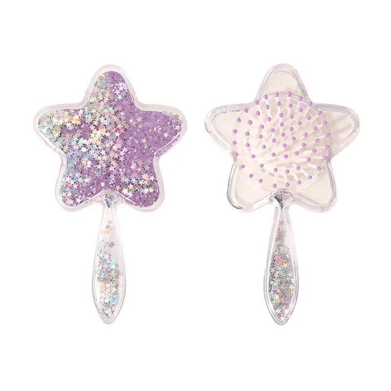 Cepillo de pelo portátil bebé niña con diseño estrella cinco puntas - imagen 2