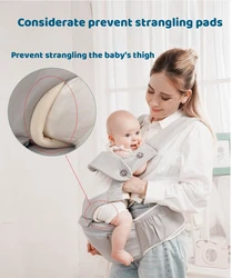 Portabebés ergonómico frontal para recién nacido con soporte lumbar