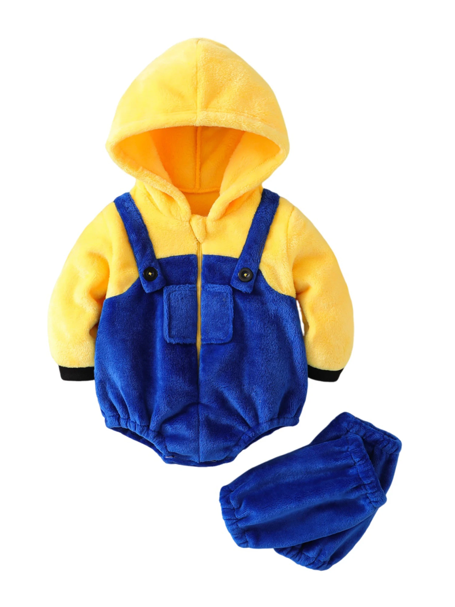 Mameluco con capucha y diseño de animal