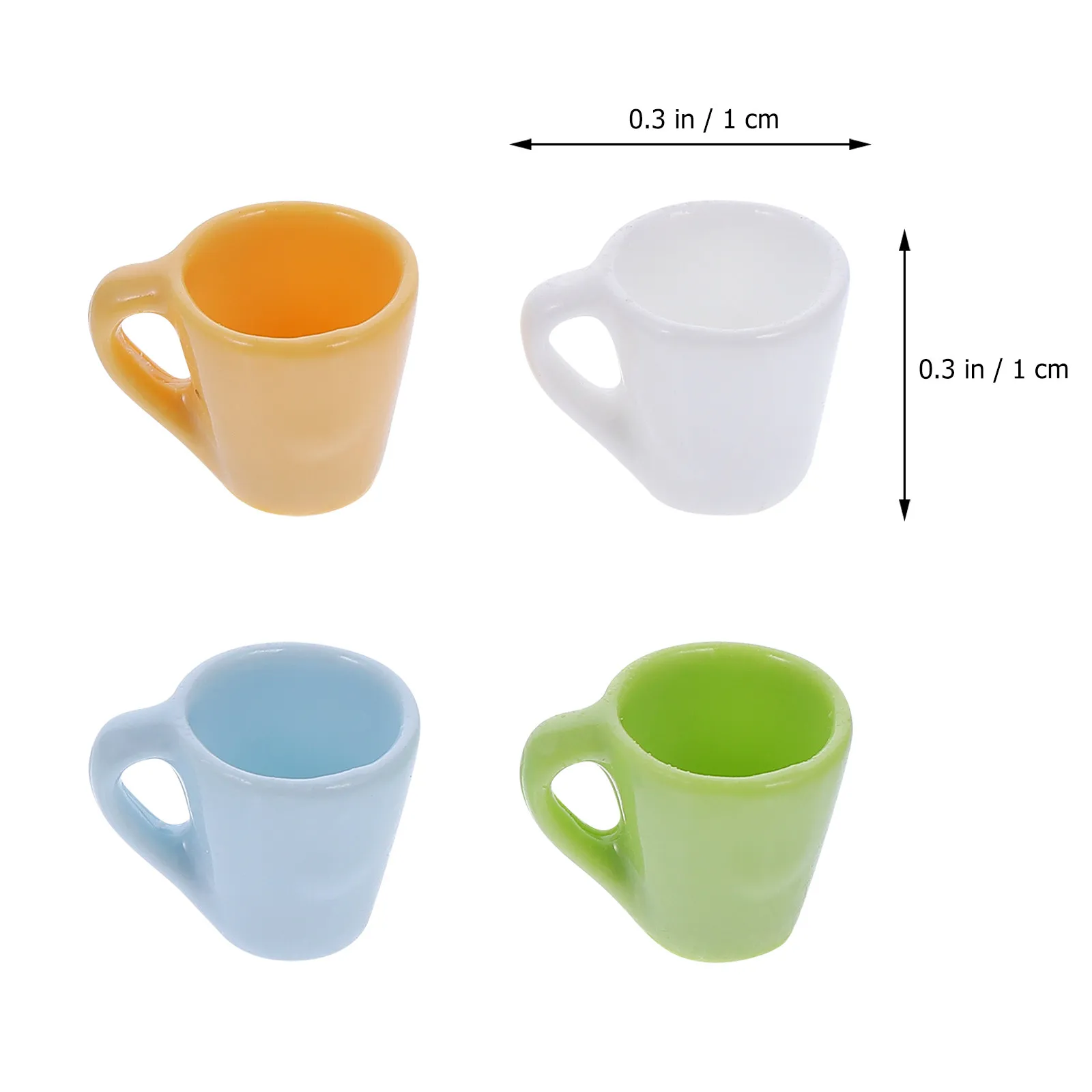 Tazas de té miniatura resina para muñecas - imagen 5