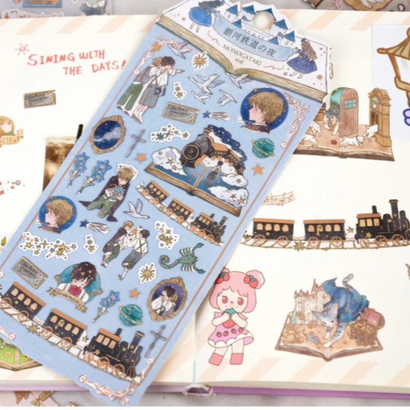 Pegatinas estilo japonés con diseños kawaii variados