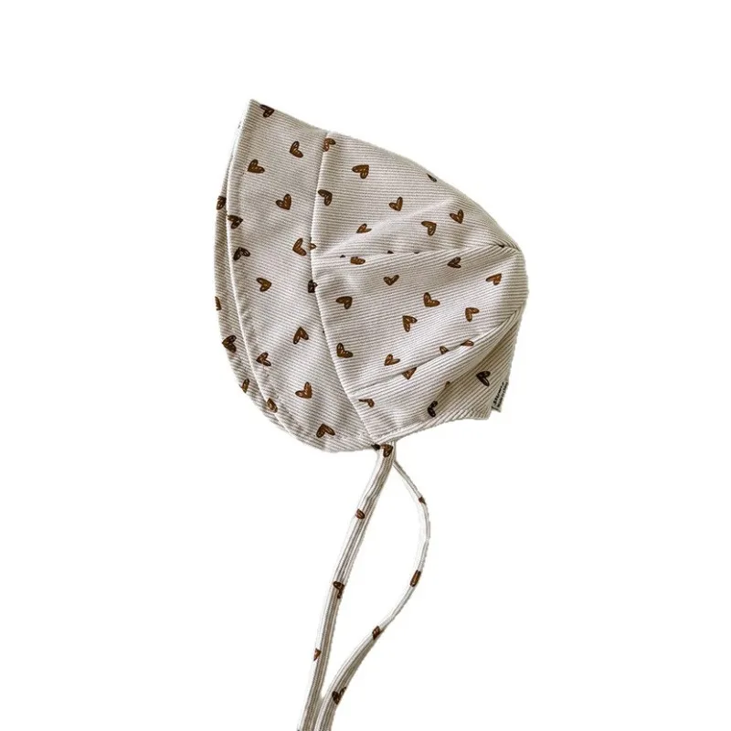 Gorro de encaje lazo corazón para bebé recién nacida - imagen 4