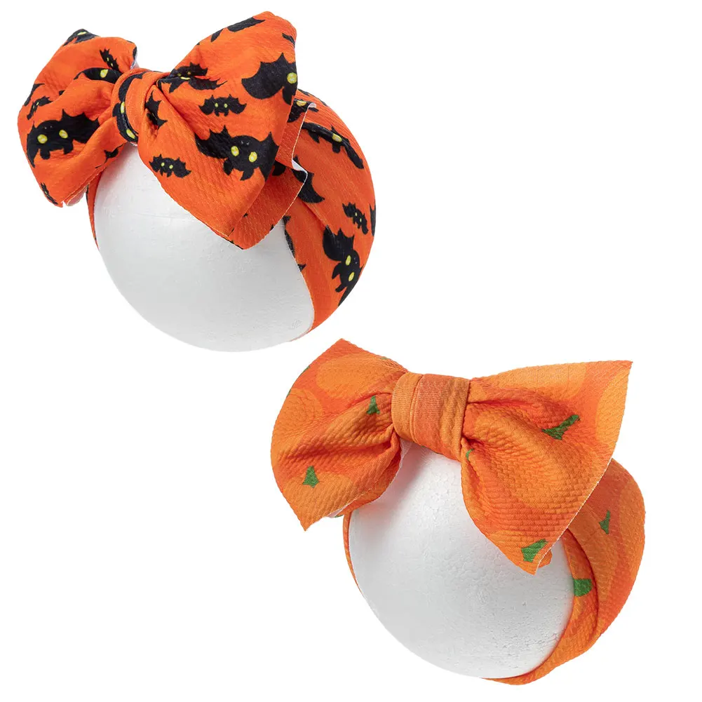 Diademas Halloween para bebé – Estampado fantasma con lazo - imagen 3