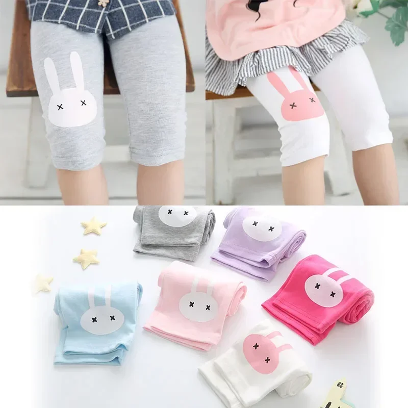 Leggings cortos de algodón para niña – verano, hasta la rodilla