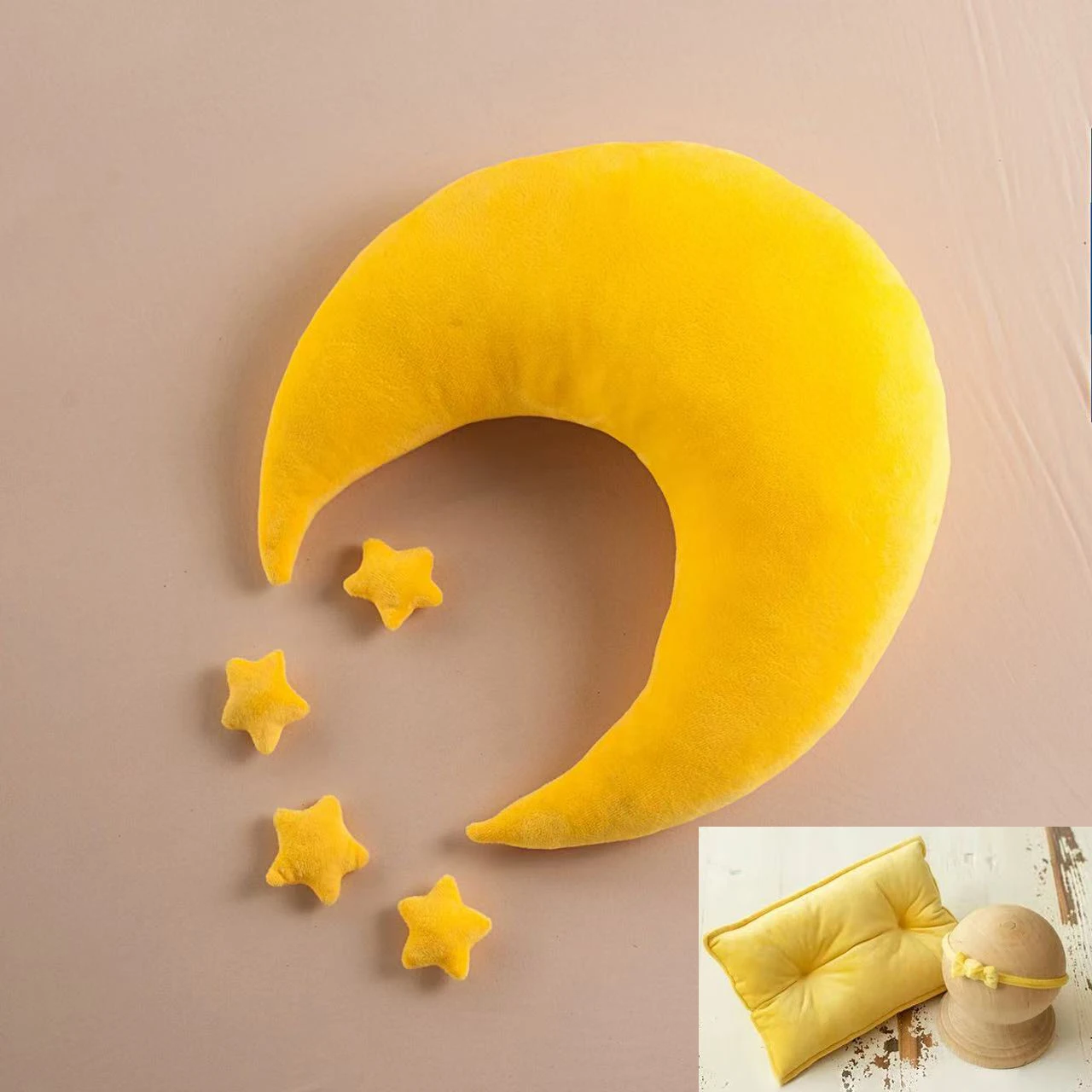 Juego de almohadas Crescent Moon para sesión de recién nacidos