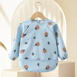 Bata impermeable de PU para bebé, manga larga, fácil limpieza
