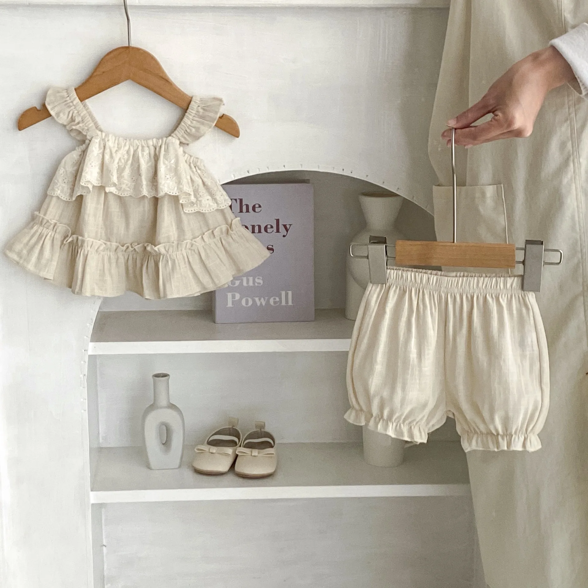 Milangel conjunto verano bebé camisola volantes y shorts - imagen 5