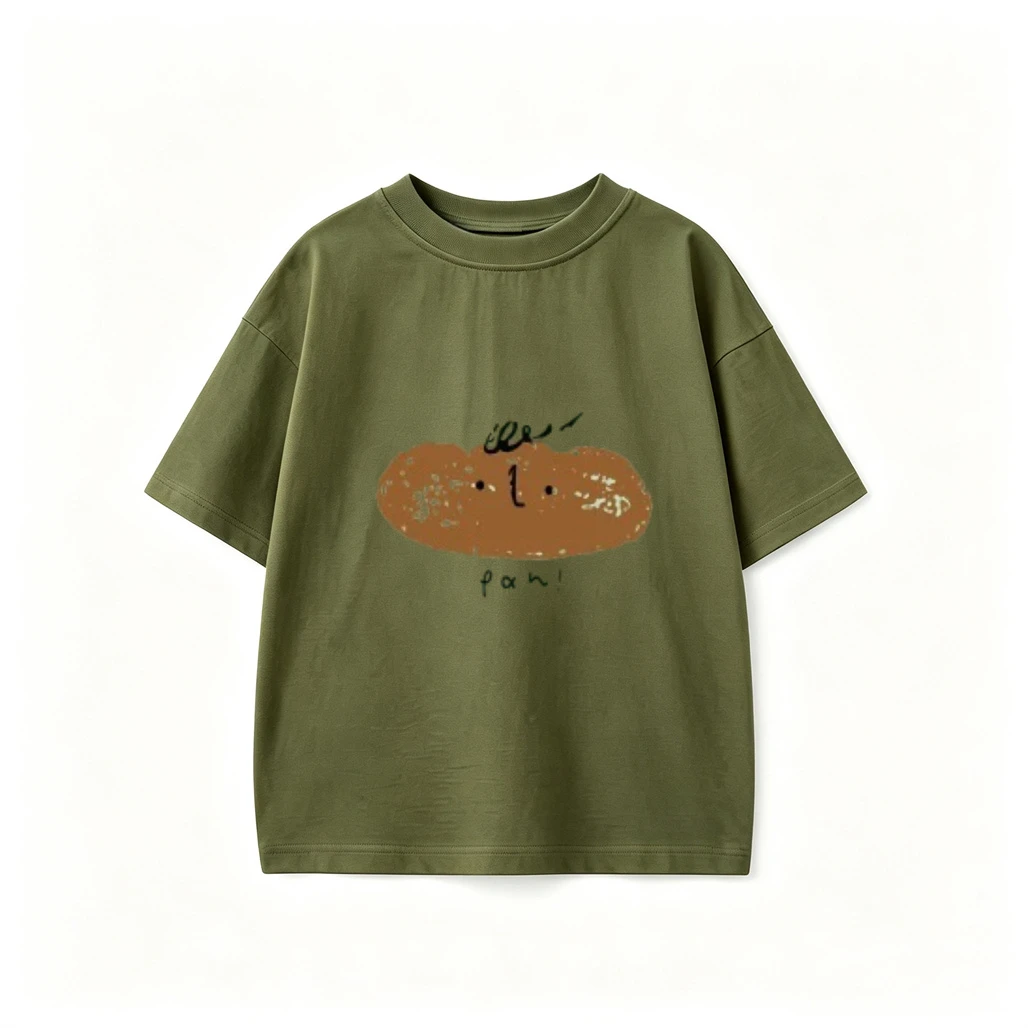 Camiseta bebé algodón manga corta beige verde estampado dibujos animados - imagen 3