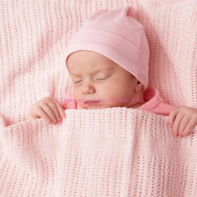 Conjunto gorro y manoplas de algodón suave para recién nacido - imagen 4