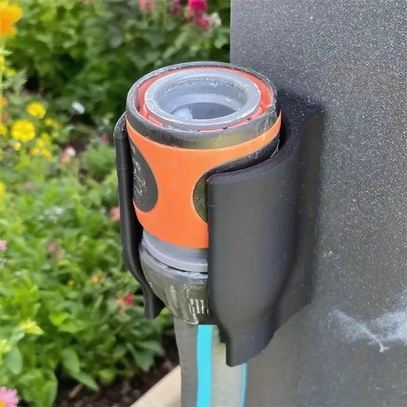 Soporte de manguera de jardín para pared con boquilla antideslizante - imagen 3