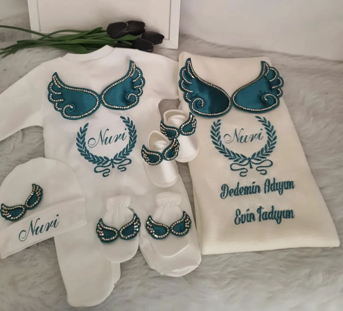 Dollbling Manta con alas para recién nacido salida de hospital - imagen 3