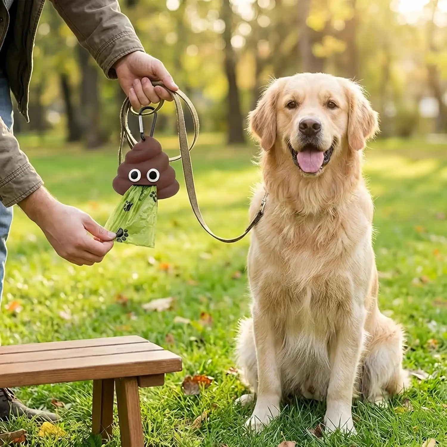 Dispensador portátil de bolsas para excrementos de perro resistente - imagen 2