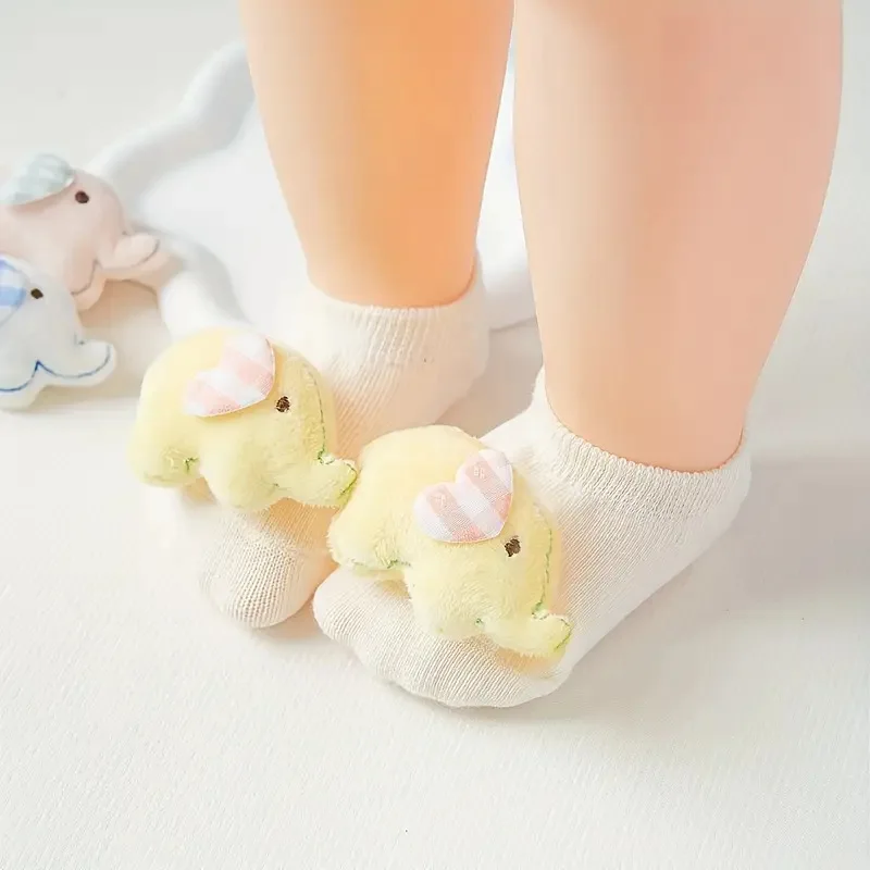 Calcetines cortos de bebé con elefantes para recién nacido - imagen 2