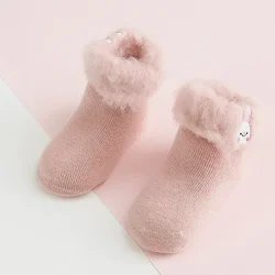 Calcetines térmicos de felpa con animales para bebé – Invierno y otoño