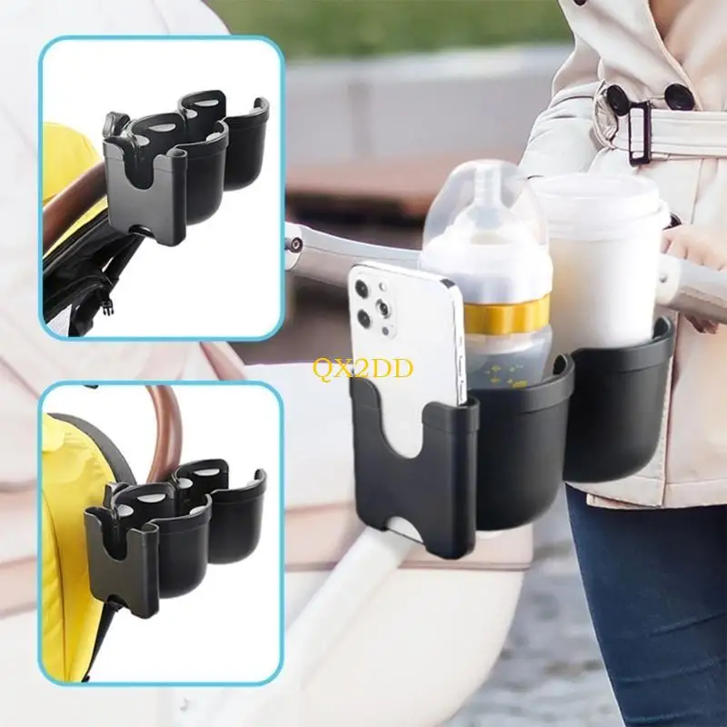 QX2D soporte bebidas doble para cochecito con giro - imagen 4