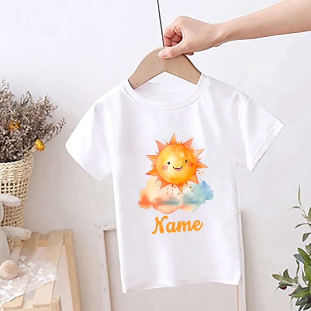 Camiseta infantil personalizada con nombre – Estampado de estrellas - imagen 5