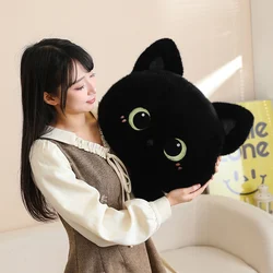 Almohada de felpa de gato para niños – Cojín suave negro