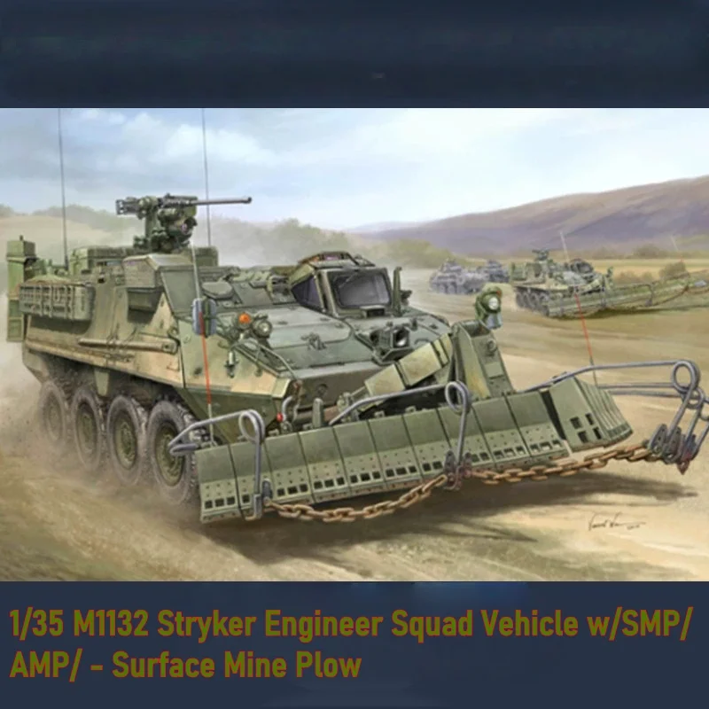 Vista frontal del blindado M1132 Stryker Engineer Squad