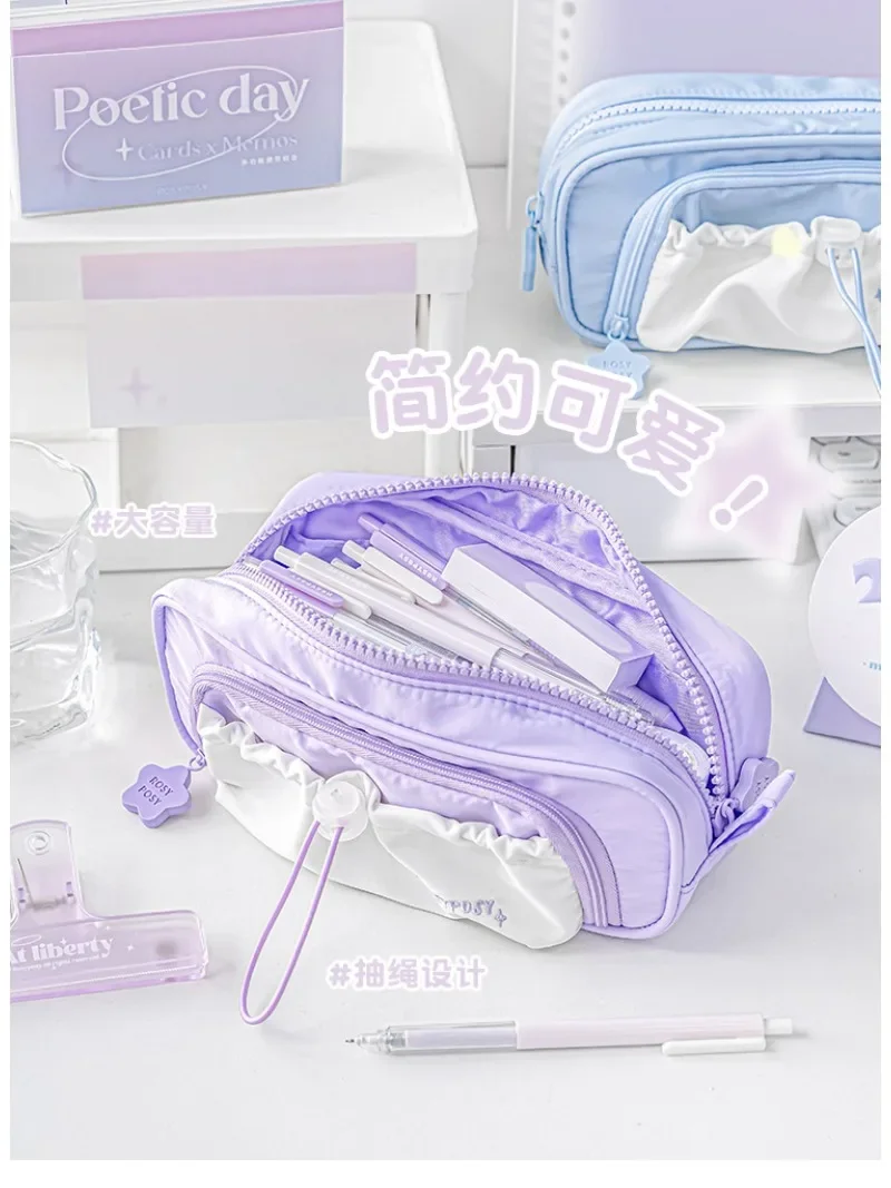 Star Bolsa de lápices infantil con cordón – Doble capa gran capacidad - imagen 5