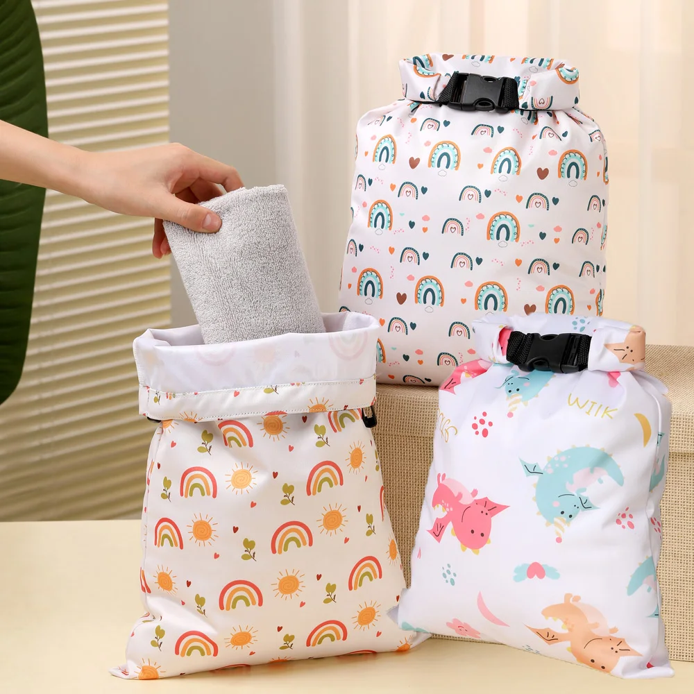 Bolsa de pañales húmeda y seca reutilizable para bebé y ropa