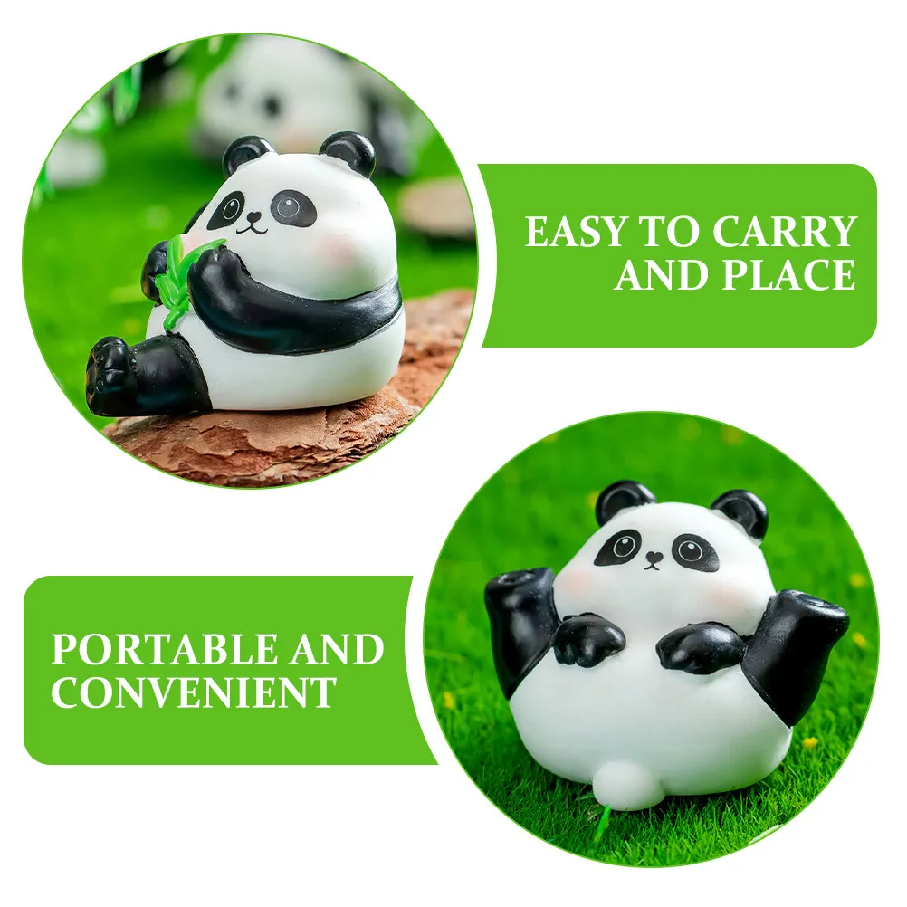 Figuras mini de pandas con diseño caprichoso