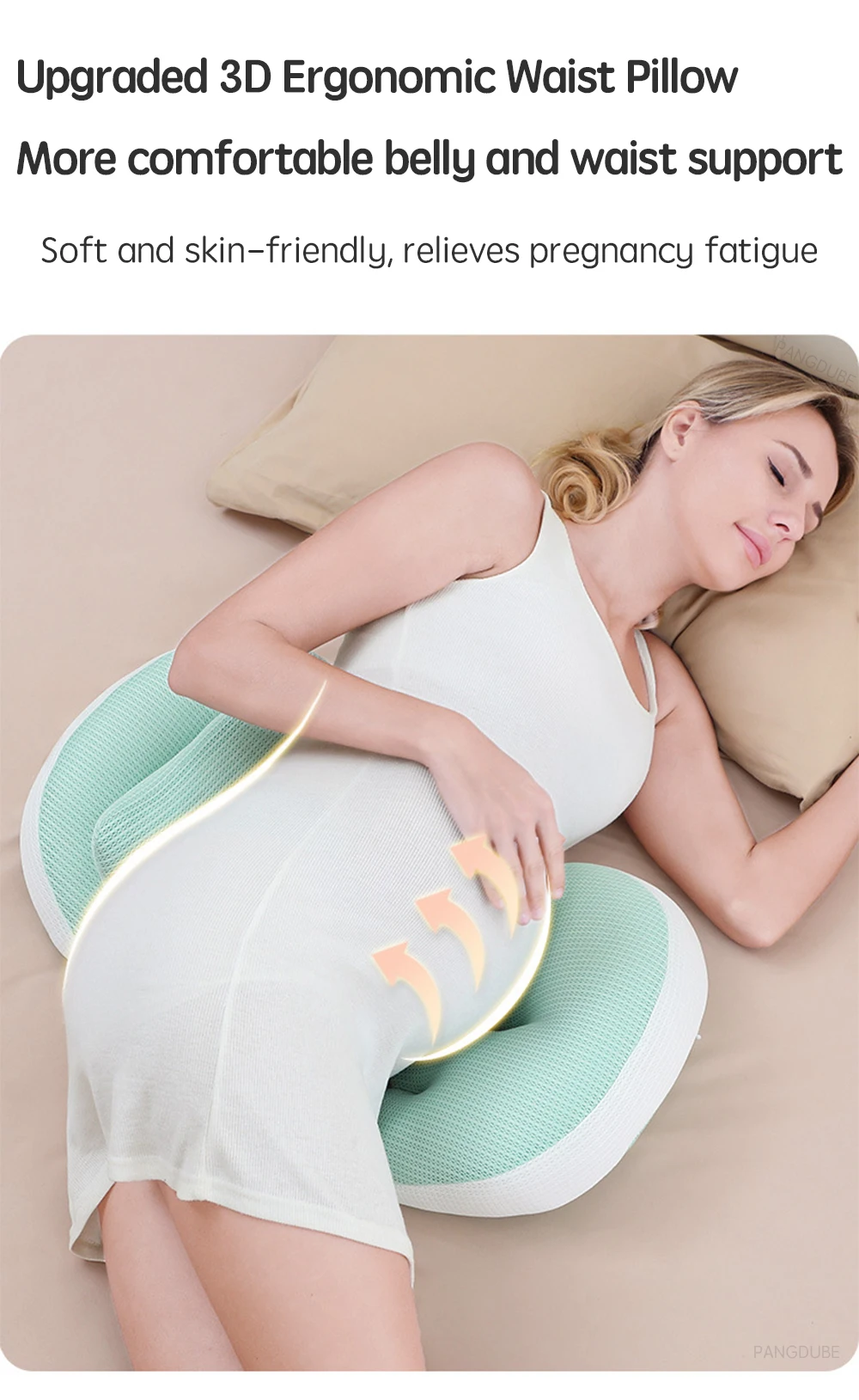 Comparativa de tamaño con almohada estándar