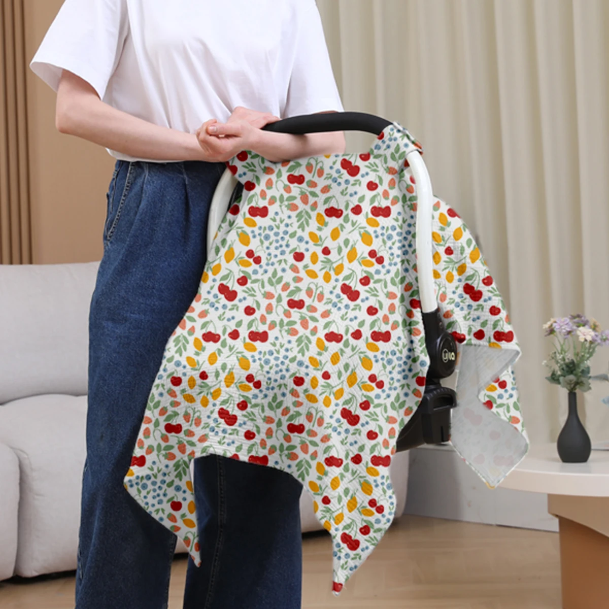 Kangobaby Mosquitera y protección solar suave para bebé de cochecito - imagen 4