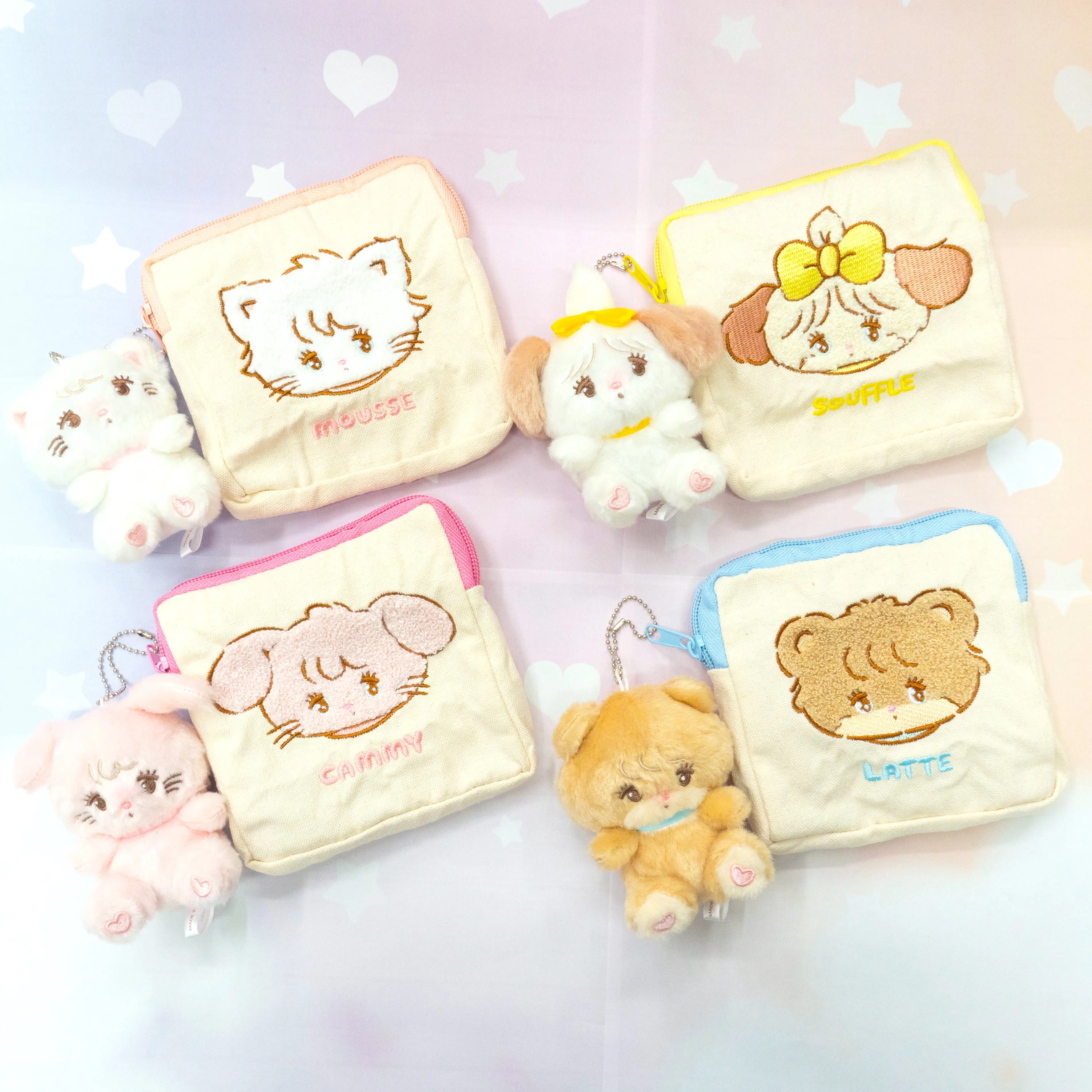 Qualia Capsule Toy bolsa de cosméticos bordada con personajes - imagen 5