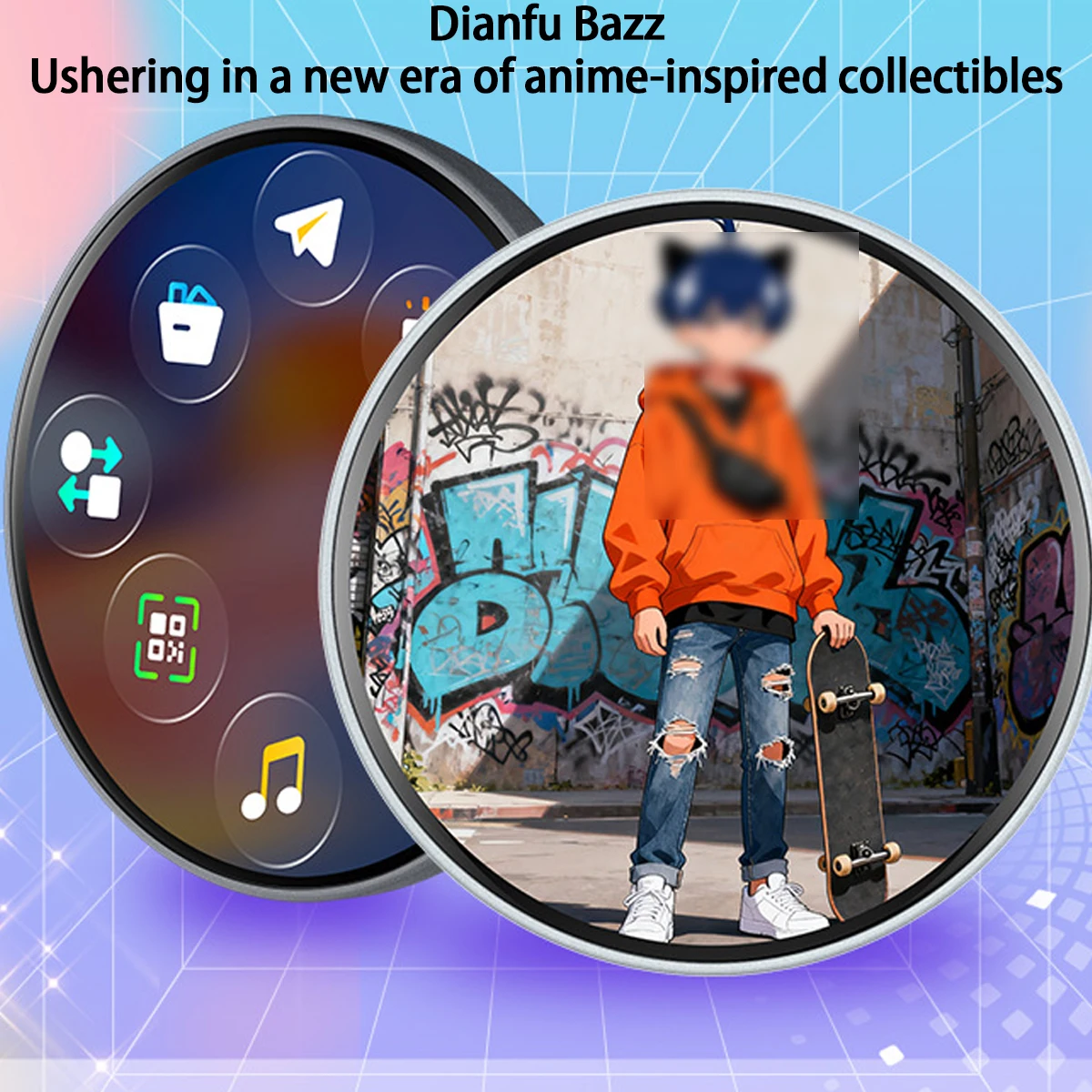 Pin coleccionista anime con pantalla digital recargable tipo píxel - imagen 3