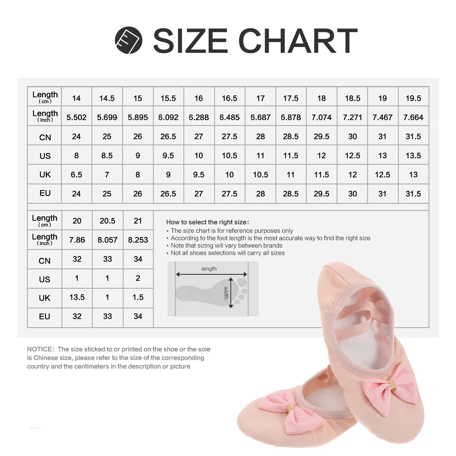 Zapatillas de ballet para niñas suela blanda y planta partida - imagen 2