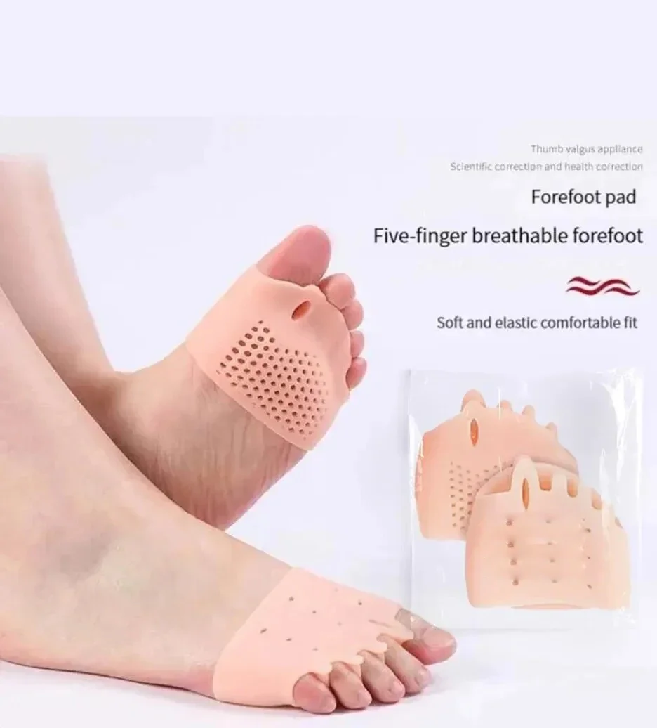 Almohadillas separadoras de dedos de silicona con gel interior