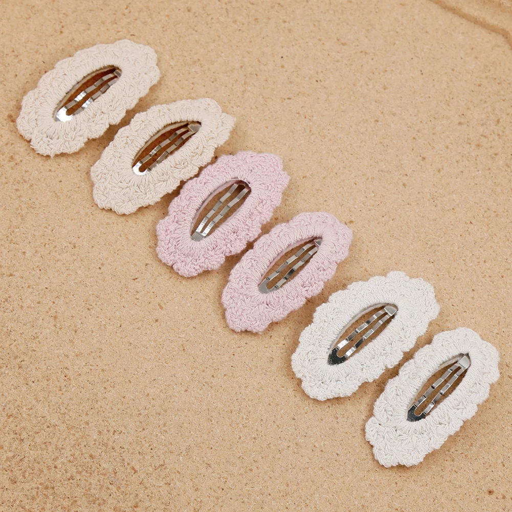 Horquillas con flores de ganchillo para niña – Estilo coreano - imagen 3