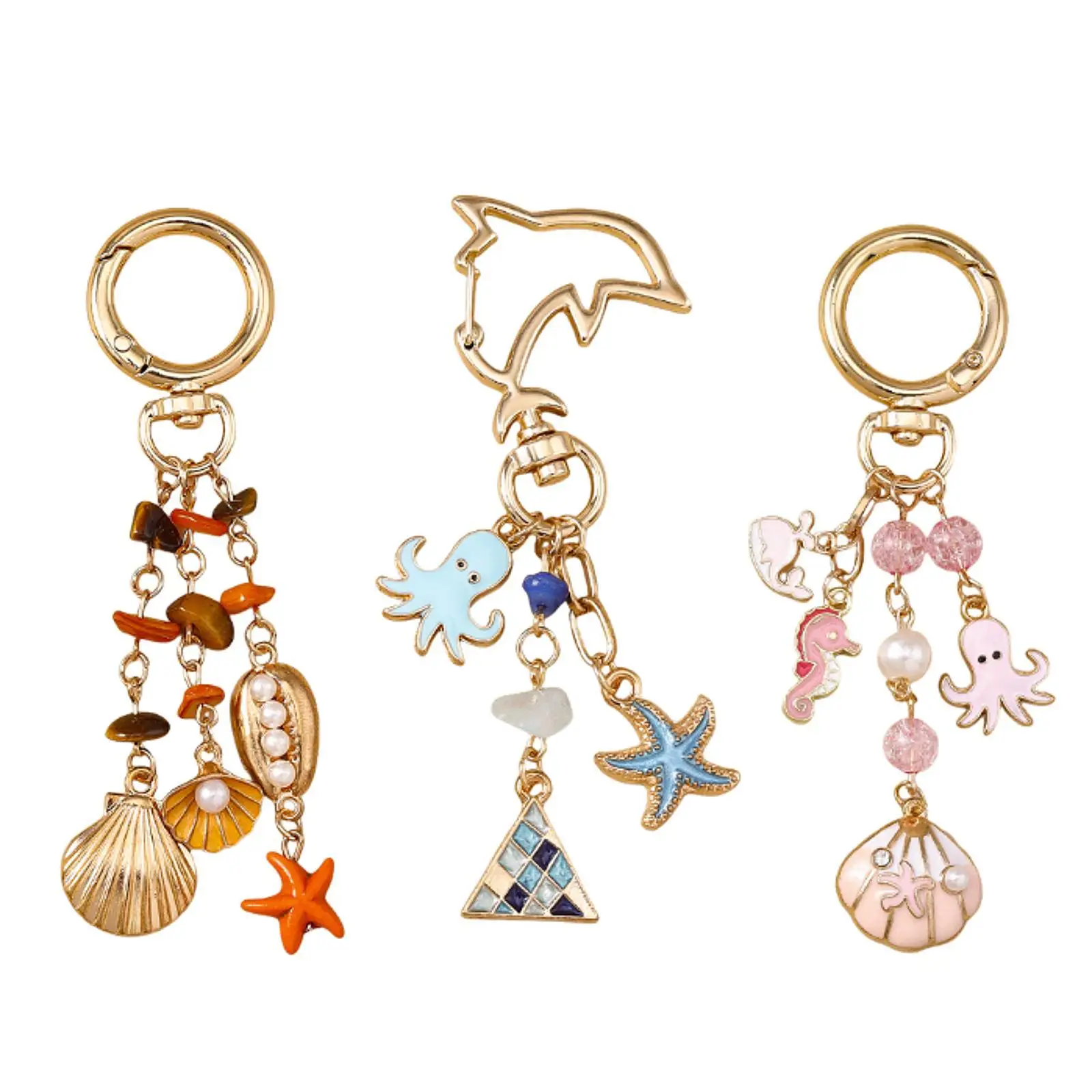 Llavero elegante multiusos con colgante decorativo