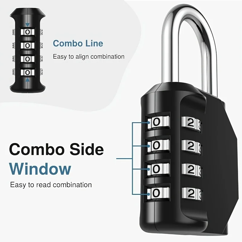 Uso del candado con combinación para mayor control