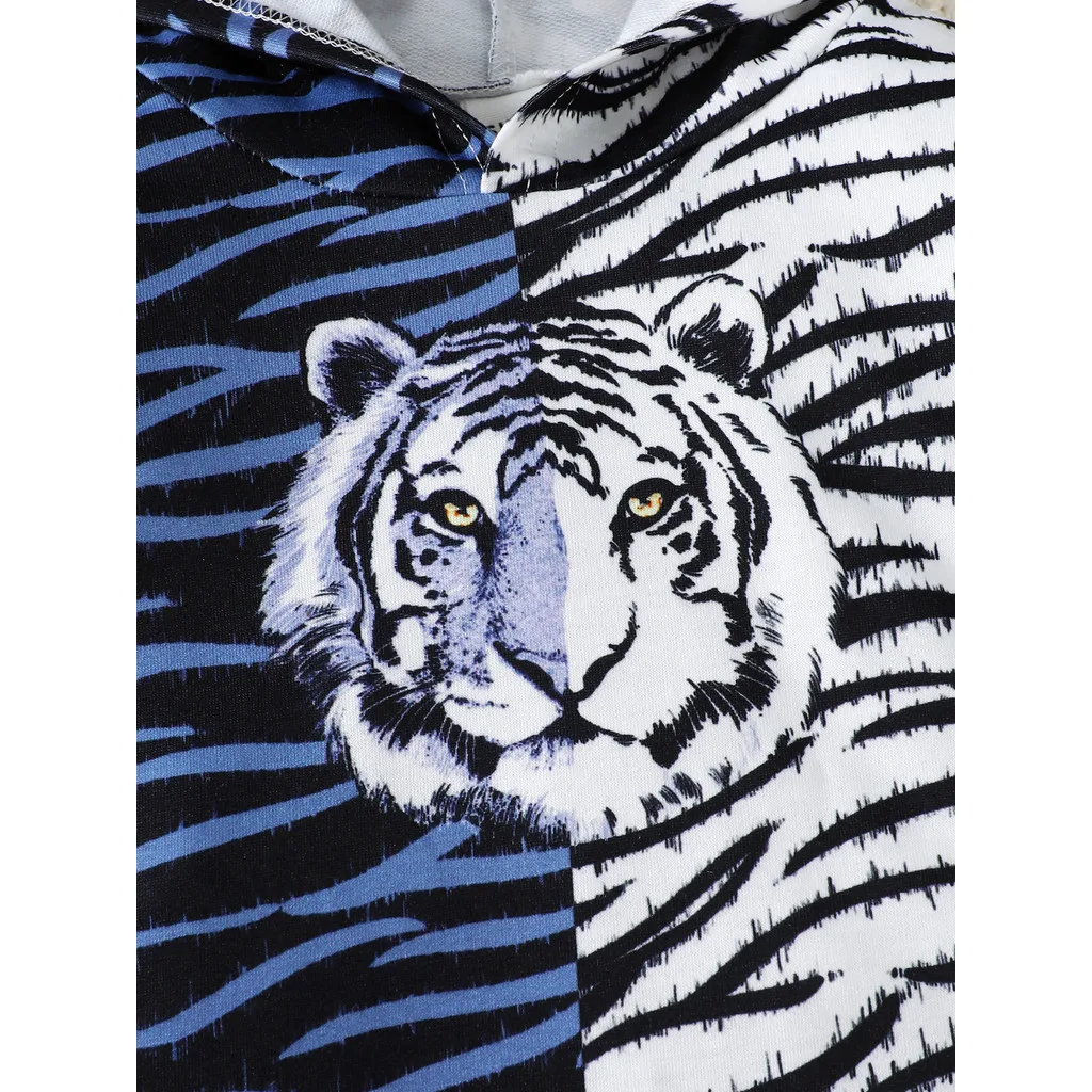 Sudadera con capucha tigre para niño pequeño – estilo primavera - imagen 2