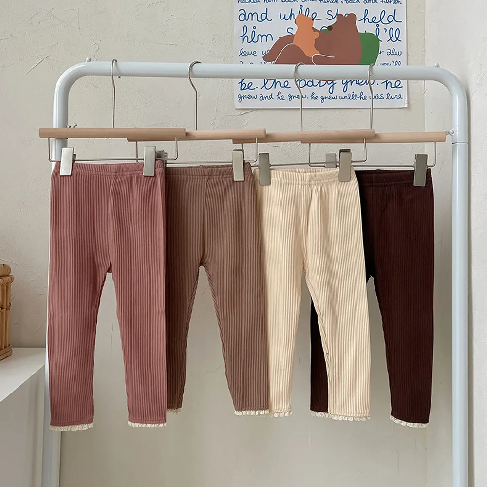 Milangel Leggings encaje elástico - Algodón suave para bebé
