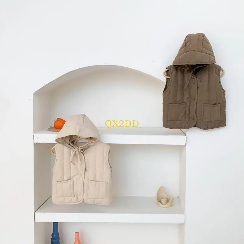 Chaleco de algodón con gorro para niño – Temporada otoño invierno - imagen 4