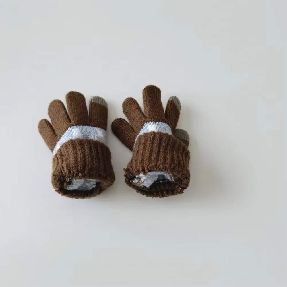 Guantes de invierno con dedos individuales para niños térmicos