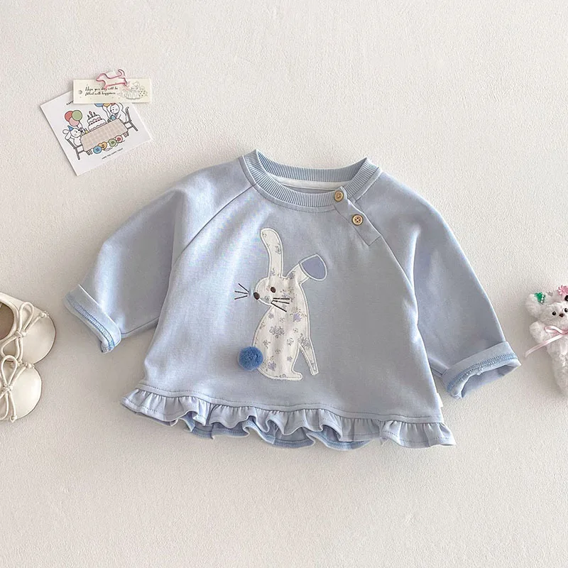 MILANCEL Sudadera con capucha para niños: lindo conejito floral