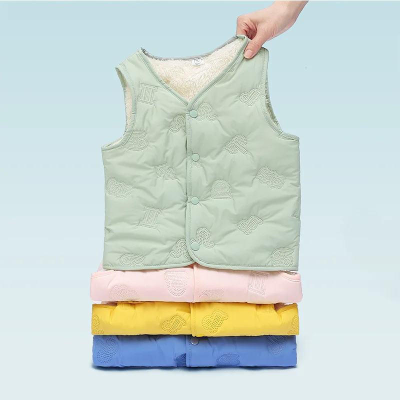 Chaleco de invierno cálido con forro polar de algodón para niños - imagen 4