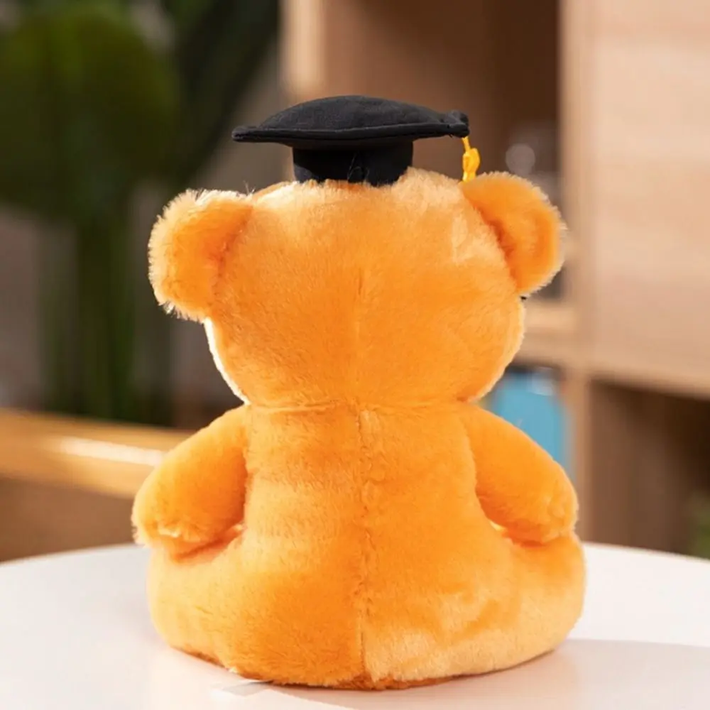 Oso de peluche de graduación con birrete de doctor, suave - imagen 5