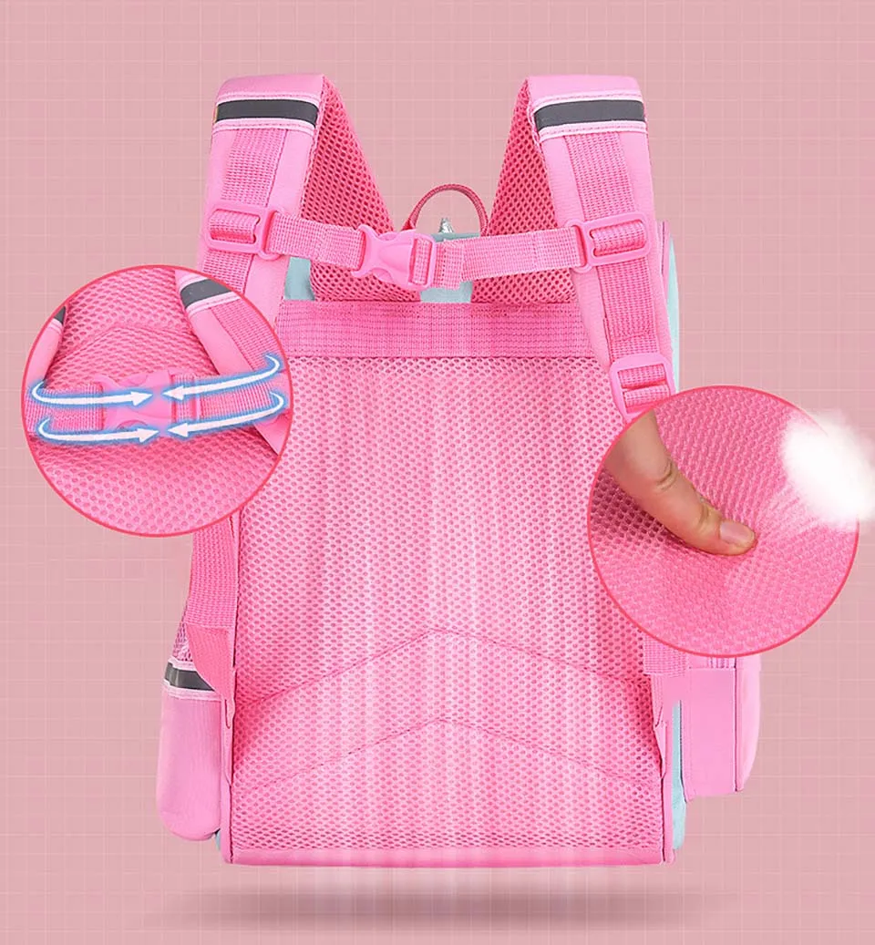 Mochila reversible vista posterior con correas acolchadas