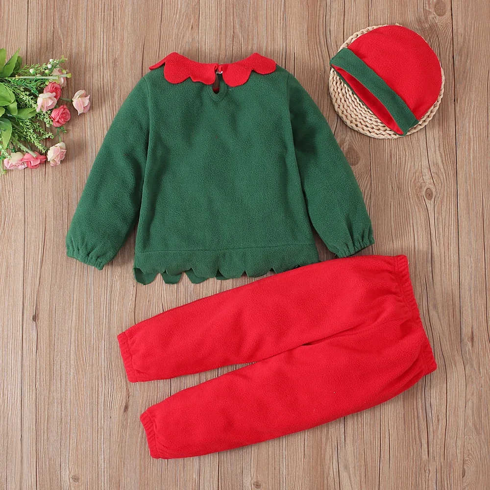Conjunto invierno niño algodón navideño – Pantalón y gorro - imagen 3