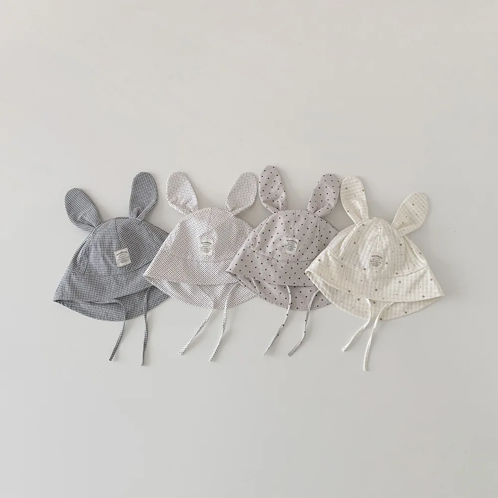 Sombrero de pescador con orejas de conejo para niños