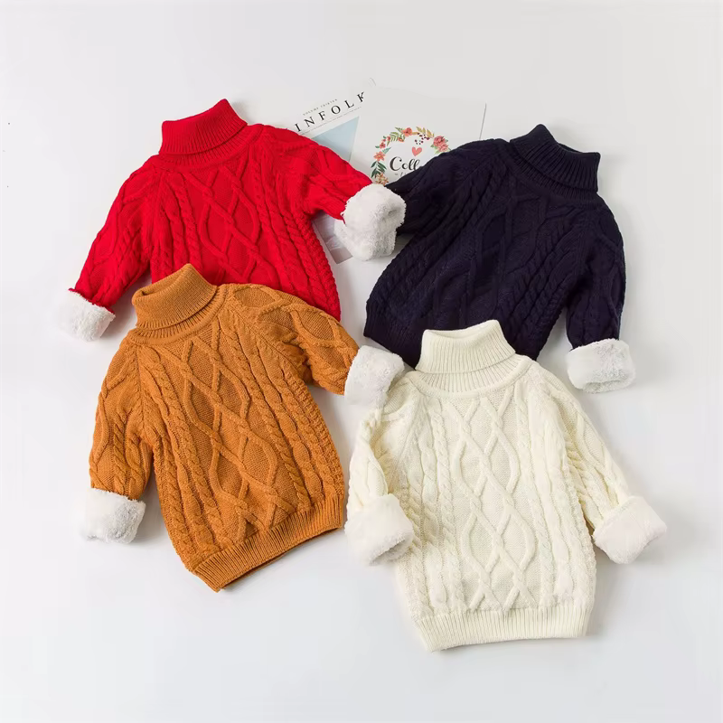 Suéter acolchado de invierno para niños vista frontal