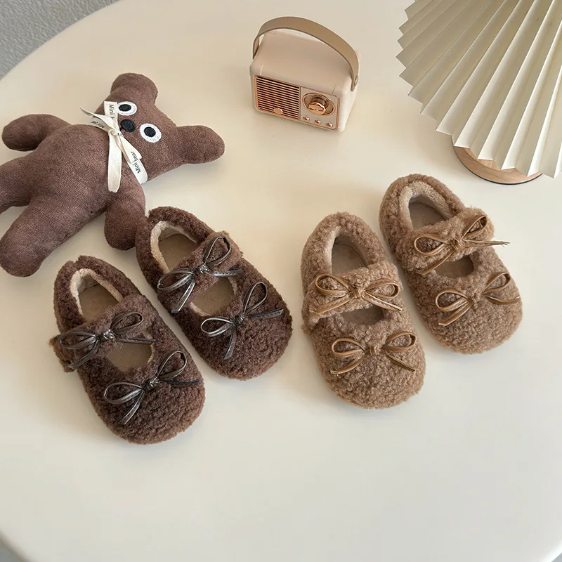 Botas antideslizantes de piel y terciopelo para caminar preescolar - imagen 4